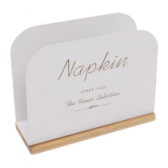 Porta Guardanapo Olina 15 X 4,2 X 13CM Off White Metal